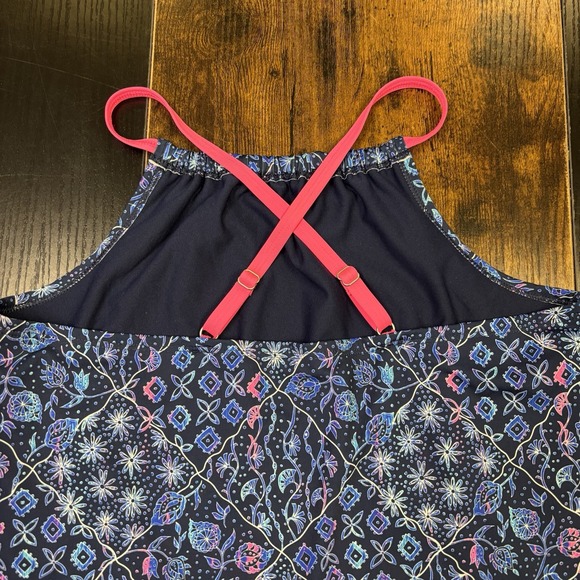 Lands' End Girls XL Blue Pink Floral Ocean Swim Top Racerback‎ Tankini - Picture 6 of 7